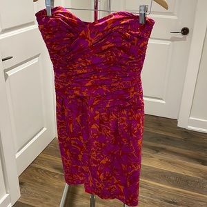 Strapless cocktail dress- 100%silk VINTAGE
